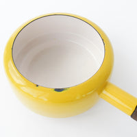 Yellow Midcentury Dansk French Pot with Lid and Wood handle