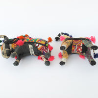 Indian Rajhastani Fabric Bull & Horse (Sold Separately)