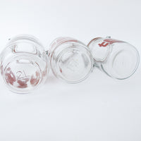 Set of 3 80's Glass Kitchen Canisters