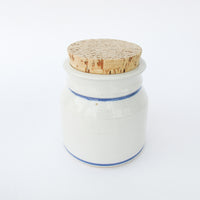 Ceramic Tobac Tobacco Pottery Jar with Cork Lid