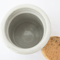 Ceramic Tobac Tobacco Pottery Jar with Cork Lid