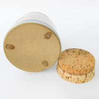 Ceramic Tobac Tobacco Pottery Jar with Cork Lid