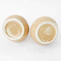 Ceramic Olive and Vinegar Jars with Painted Desert Flowers