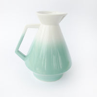 Midcentury USA Ceramic Green and White Pitcher