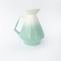 Midcentury USA Ceramic Green and White Pitcher