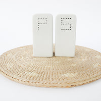Art Deco Salt and Pepper Shakers White Ceramic