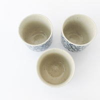 Set of 3 Pier One Japanese Floral Design Tea Cups