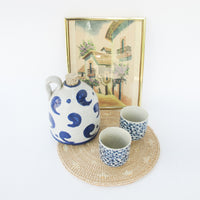 Set of 3 Pier One Japanese Floral Design Tea Cups