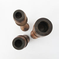 Teak Wood Candle Stick Holders Set of 4