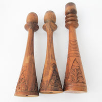 Teak Wood Candle Stick Holders Set of 4