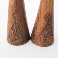 Teak Wood Candle Stick Holders Set of 4