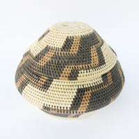 Woven African Basket with Lid