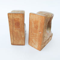 Carved Wood African Fish Bookends