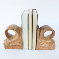 Carved Wood African Fish Bookends