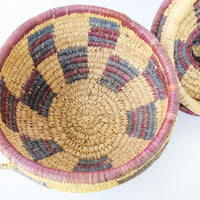 Large Woven African Basket with Lid