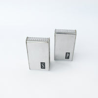Aluminum Midcentury Salt and Pepper Shakers Set