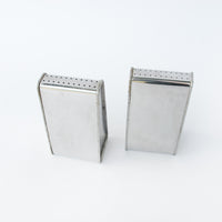 Aluminum Midcentury Salt and Pepper Shakers Set