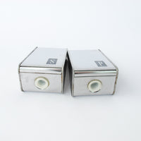 Aluminum Midcentury Salt and Pepper Shakers Set