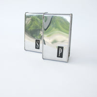 Aluminum Midcentury Salt and Pepper Shakers Set