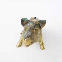 Brass Pig Change Coin Holder Piggy Bank