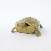 Brass Turtle Box Made in Taiwan Art Deco Antique