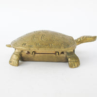 Brass Turtle Box Made in Taiwan Art Deco Antique