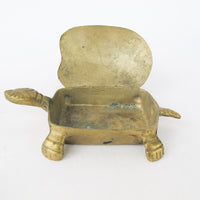 Brass Turtle Box Made in Taiwan Art Deco Antique