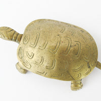 Brass Turtle Box Made in Taiwan Art Deco Antique