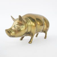 Vintage Brass Pig