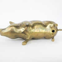 Vintage Brass Pig