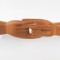 Crossed Carved Wood Hands