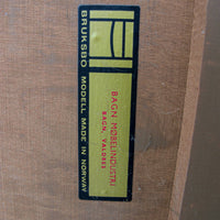 Danish Mid-Centurry Teak Plywood Rolling Record Organizer holder