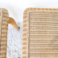 Wicker End and Console Table - Sold Individually