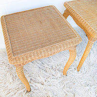 Wicker End and Console Table - Sold Individually