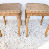 Wicker End and Console Table - Sold Individually