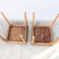 Wicker End and Console Table - Sold Individually