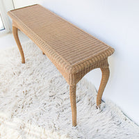 Wicker End and Console Table - Sold Individually