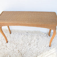 Wicker End and Console Table - Sold Individually