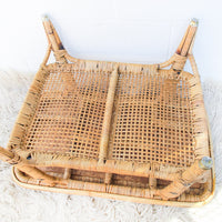 Woven Two-Tier Wicker Rattan Coffee Table