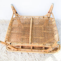 Woven Two-Tier Wicker Rattan Coffee Table