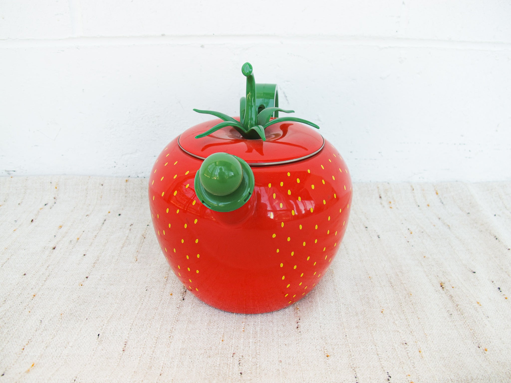 Copco Enamelware Strawberry Whistling Tea Kettle 