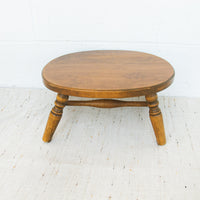 dowel spun wood stool