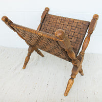 Flint wood Magazine Rack - American Provincial Indiana