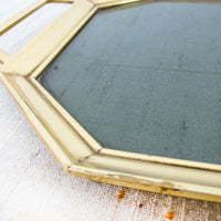 Vintage Brass and Tinted Glass Geometric Tray