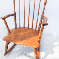 Vintage Wood Children's Rocking Chair