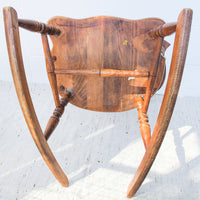 Vintage Wood Children's Rocking Chair