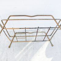 Midcentury Brass Log Holder