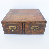 Macey 2 Drawer Antique Card Catalog Index Cabinet