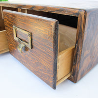 Macey 2 Drawer Antique Card Catalog Index Cabinet