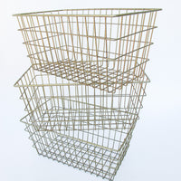 Metal Wire Baskets - Set of 3